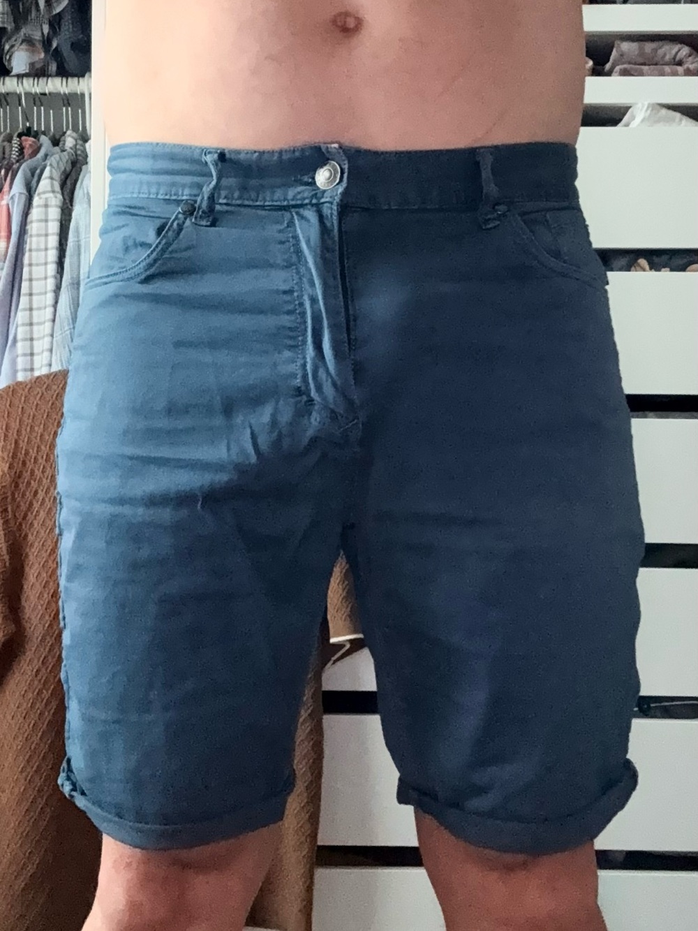 Rusty Size 34 Classic Flat Front Men’s Shorts in Deep Blue - Picture 5 of 8